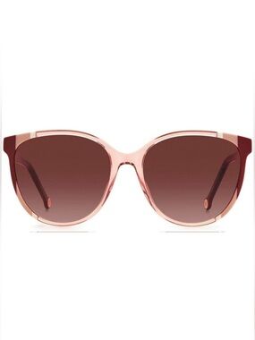 CAROLINA HERRERA NWOT Shaded Cat Eye Sunglasses in Burgundy Beige